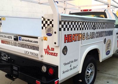 La Wraps Air Works Hvac Truck Diecut Wrap