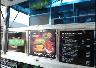 La Wraps Lunch Truck Service Side Menu Graphics