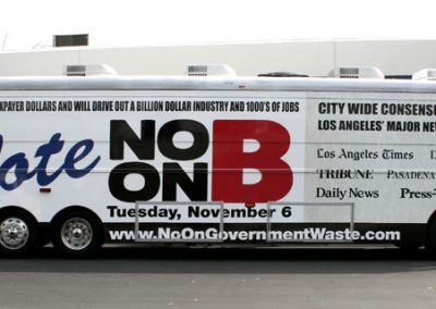 La Wraps Politicial Advertising Bus Wrap