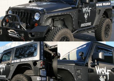La Wraps Wolf Security Jeep Die Cuts